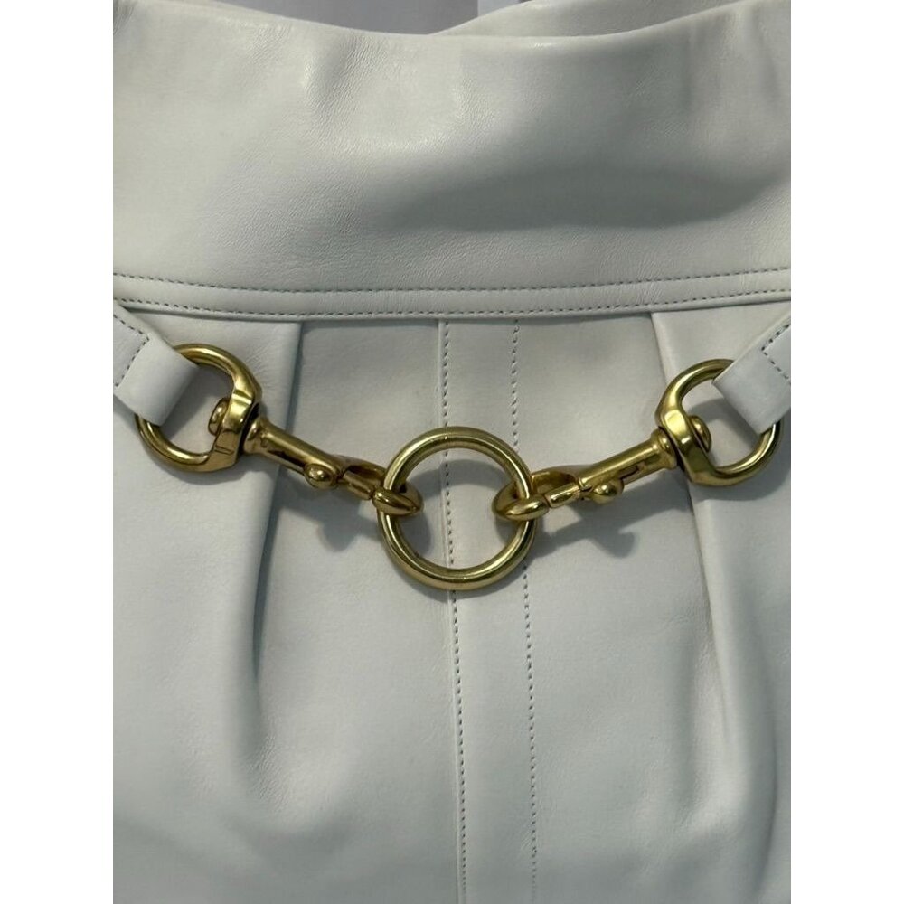 Coach Hampton White Hobo Shoulder Bag Gold tone Hardware NWOT - Picture 4 of 13